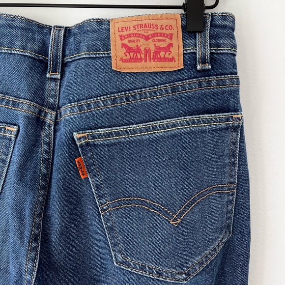 Levi's 721 Vintage High Rise Skinny Ankle Distressed Denim Jeans Blue Size 27 - Picture 6 of 16